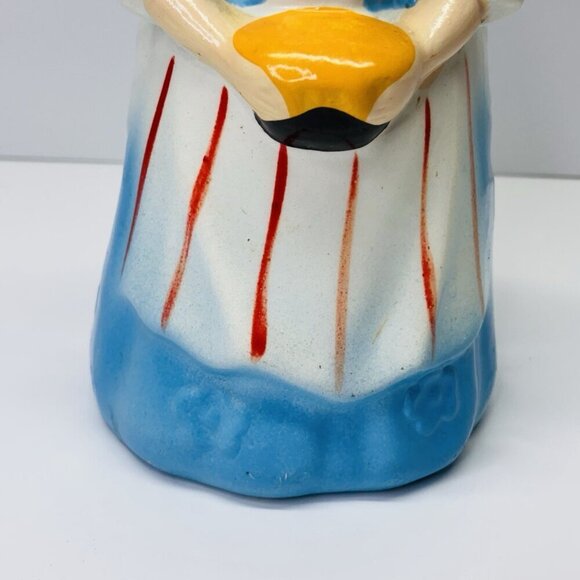 Vintage Kitchen Utensil Holder Home Sweet Home Old Lady Grandma White Blue 9.5" - Picture 4 of 12